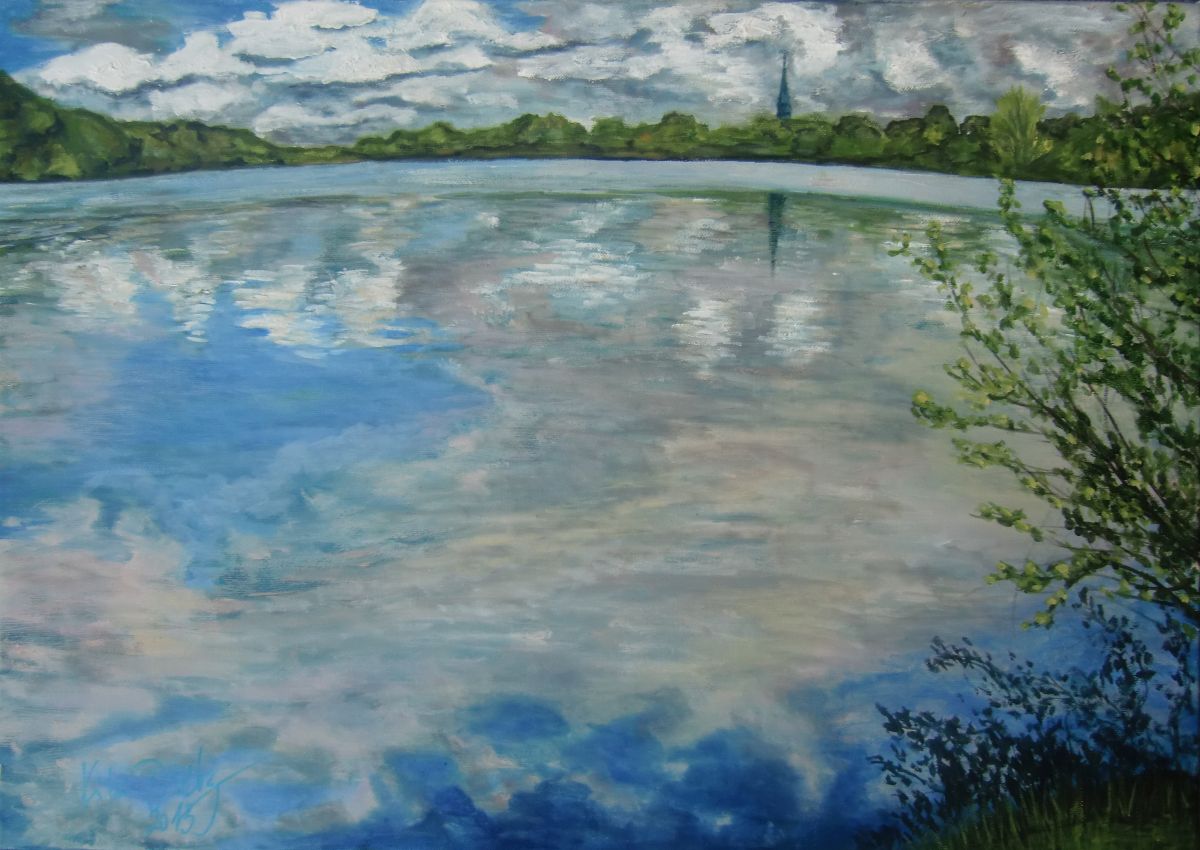 Wasserspiegelung in Zwickau